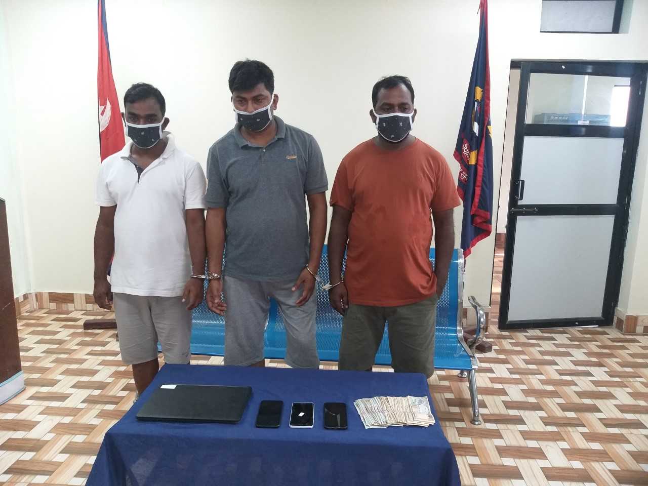 विराटनगरबाट ठुलो रकमको बाजी राखी जुवा खेलाउने तीन जना पक्राउ