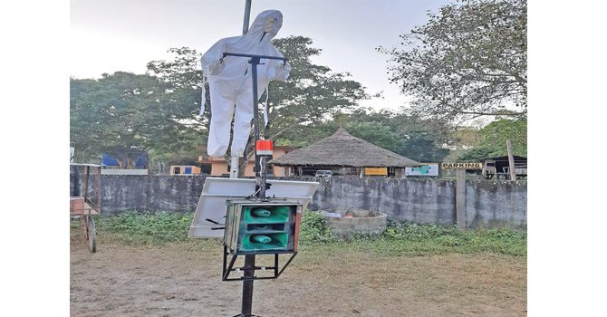 राष्ट्रिय आविष्कार केन्द्रले बनायाे हात्ती धपाउने यन्त्र