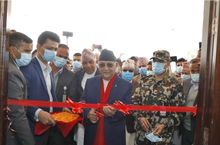 पुनर्निर्मित सिंहदरबारको प्रधानमन्त्री केपी शर्मा ओलीद्वारा उद्घाटन
