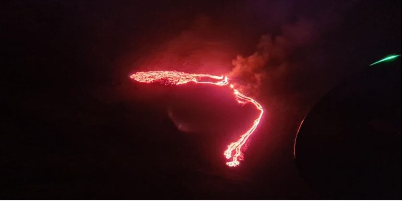 आइसल्यान्डमा ज्वालामुखी विस्फोट
