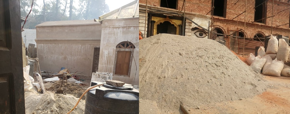 पशुपतिमा जथाभावी कंक्रिट प्रयोग गरि पुननिर्माण गरिएको भन्दै तत्काल काम रोक्न अभियन्ताहरुको माग