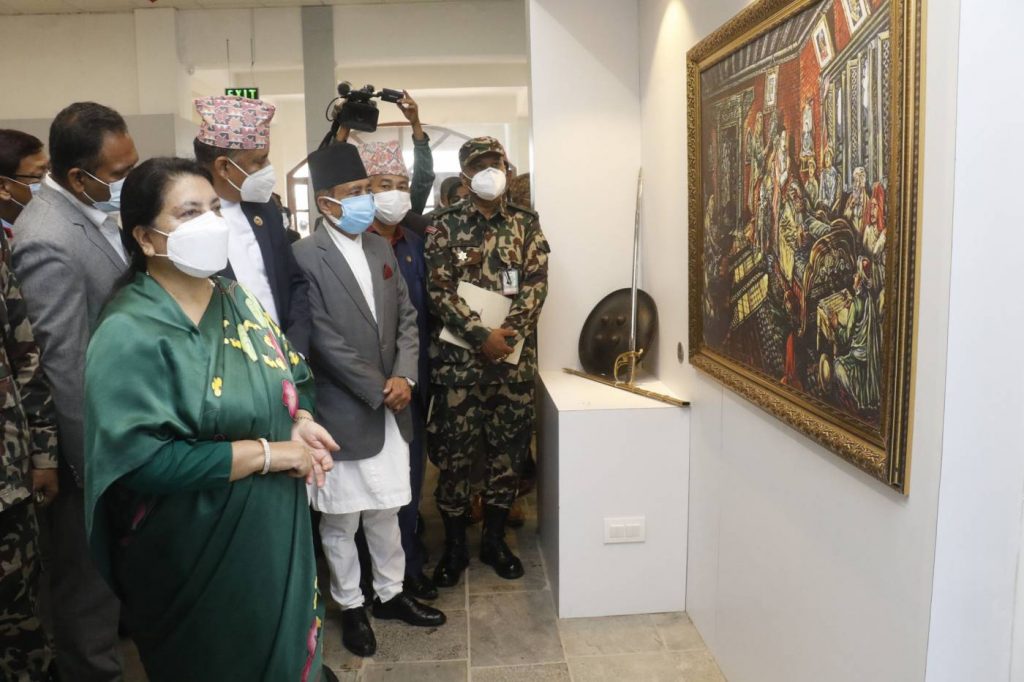 राष्ट्रपति भण्डारीद्वारा युद्ध सङ्ग्रहालयको उद्घाटन