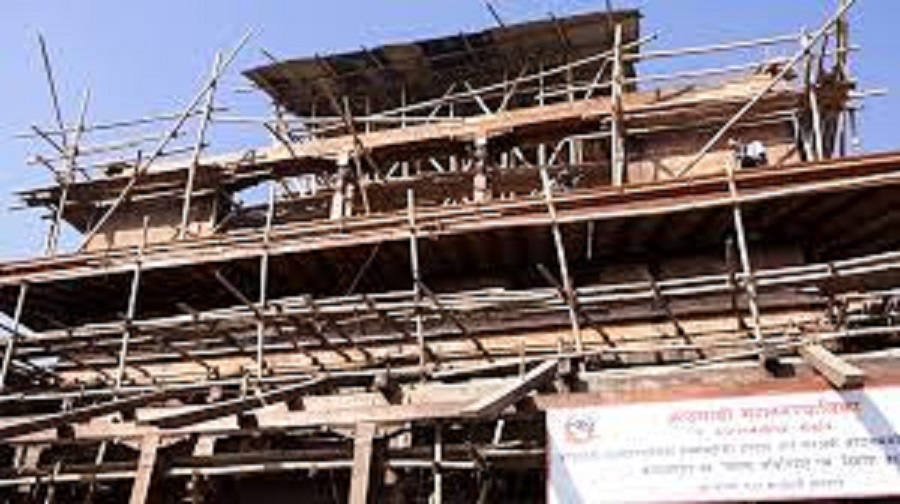 काष्ठमण्डप पुनर्निर्माणको काम अन्तिम चरणमा