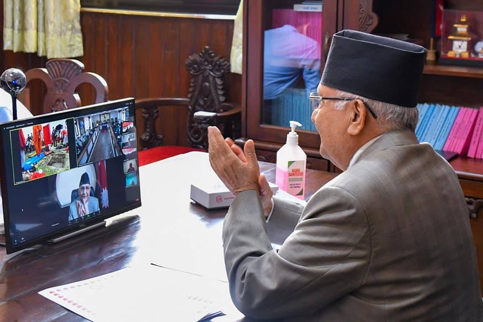 प्रधानमन्त्री ओलीद्वारा प्रतिष्ठानको शिलान्यास