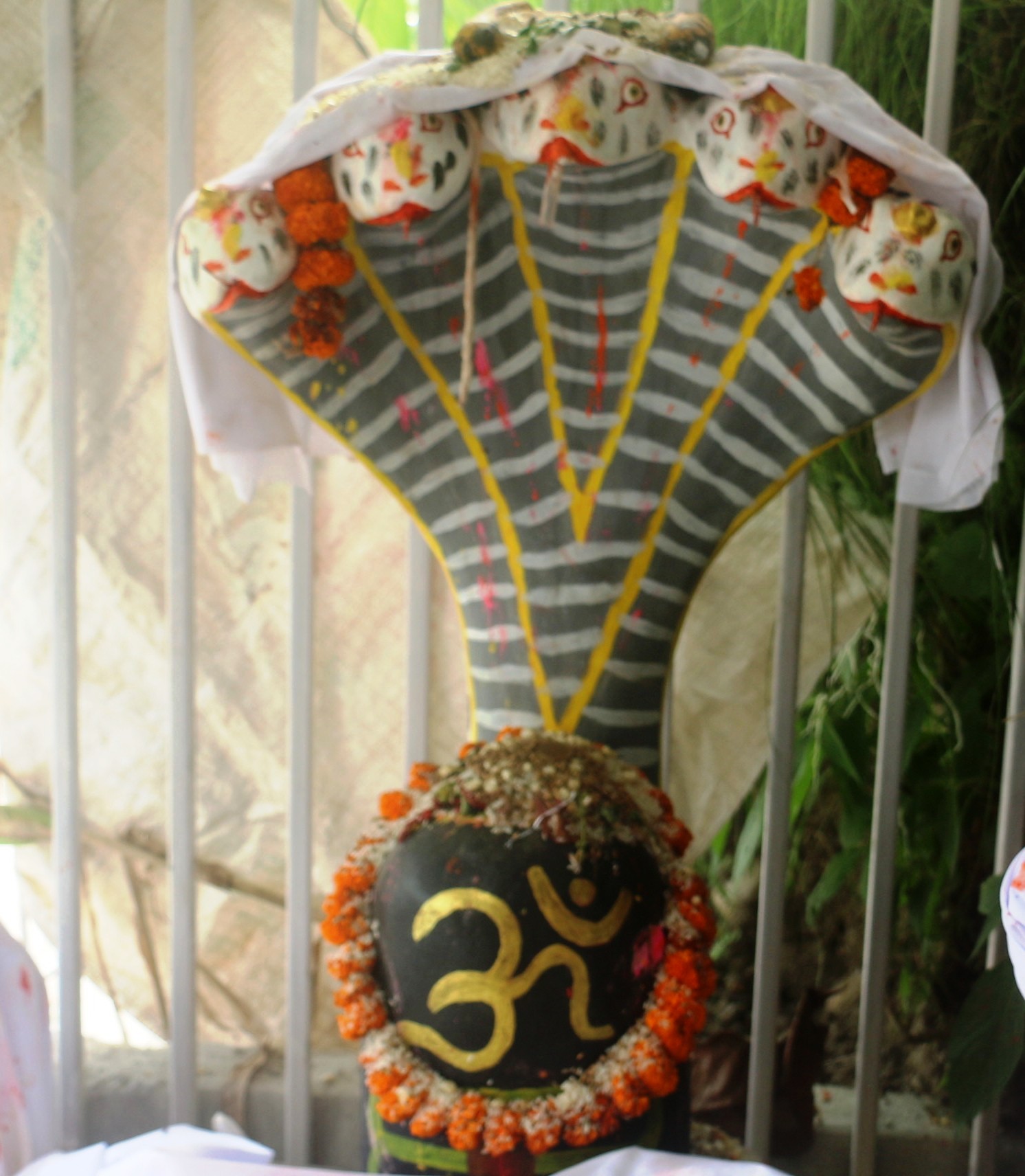 पोखरामा नाग मूर्ति स्थापना गरियाे