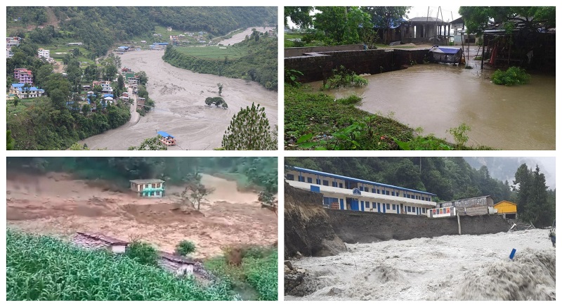 मनसुन सुरु भएयता तीन हजार घर डुबानमा, ९ सय घरमा क्षति