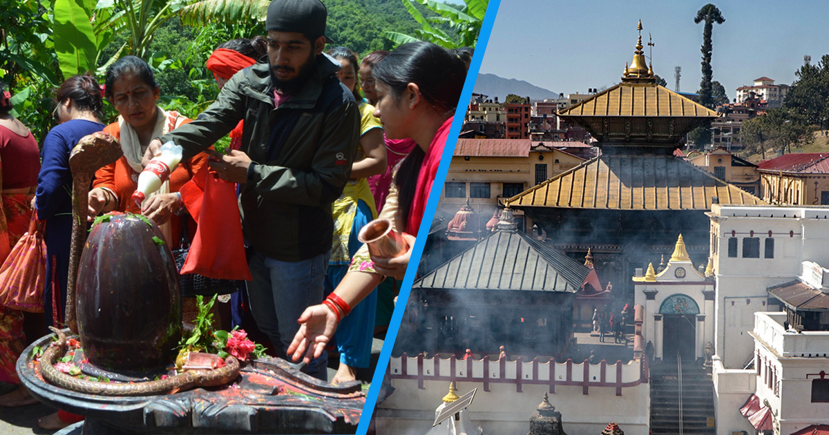 आज साउनको अन्तिम सोमबार, काेराेना कहरबीच पनि शिवालयलमा भक्तजनकाे भीड