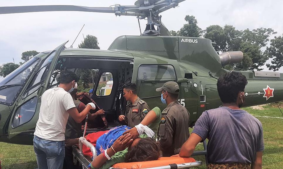 सुत्केरीको हेलिकप्टरबाट उद्धार