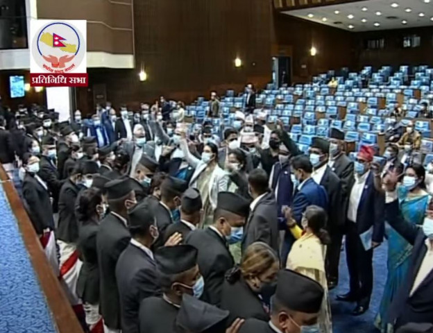 एमालेको अवरोधकै बीच विनियोजन विधेयक पारित