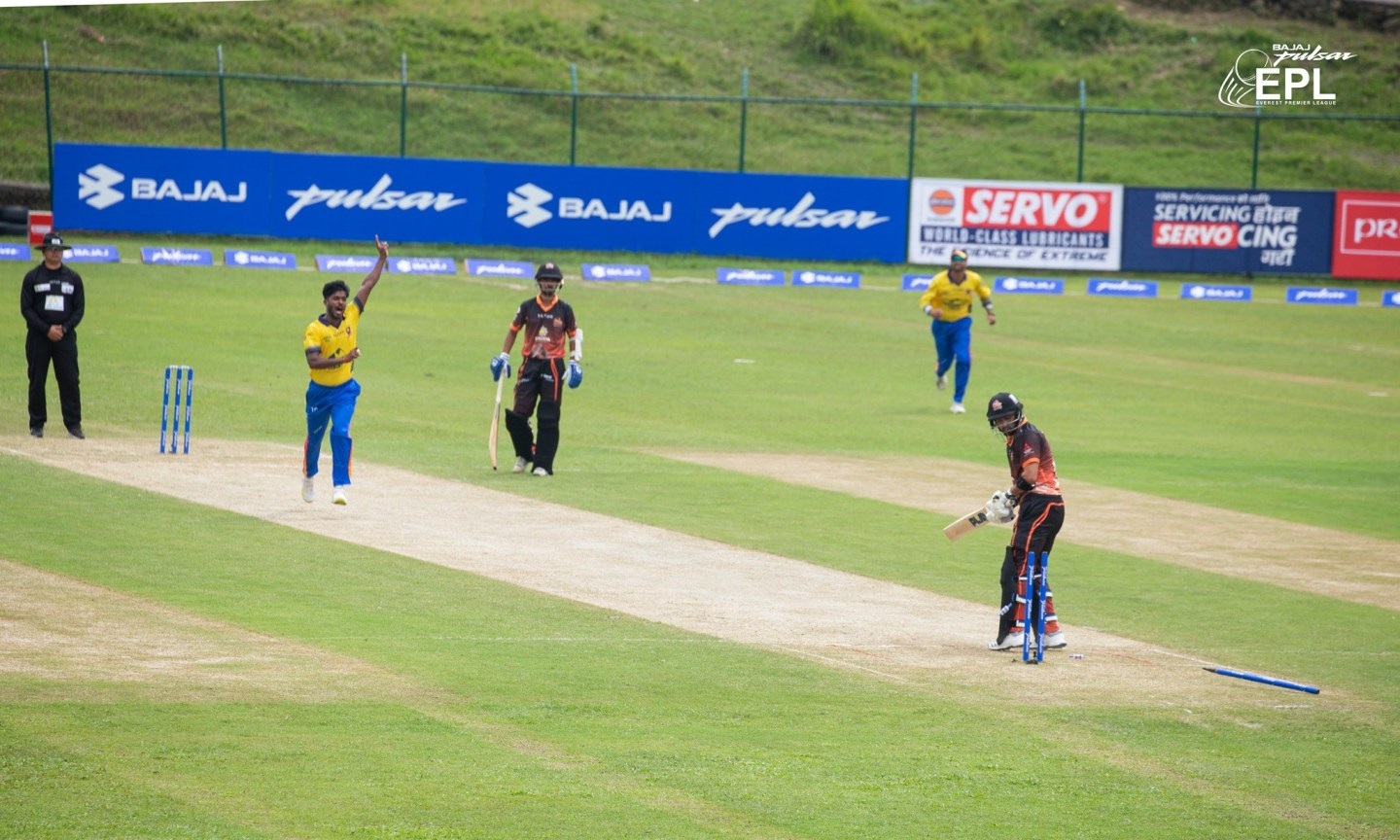 ईपीएल क्रिकेट : वर्षाका कारण खेल अवरुद्ध, पोखरा र भैरहवाको अंक बाँडे