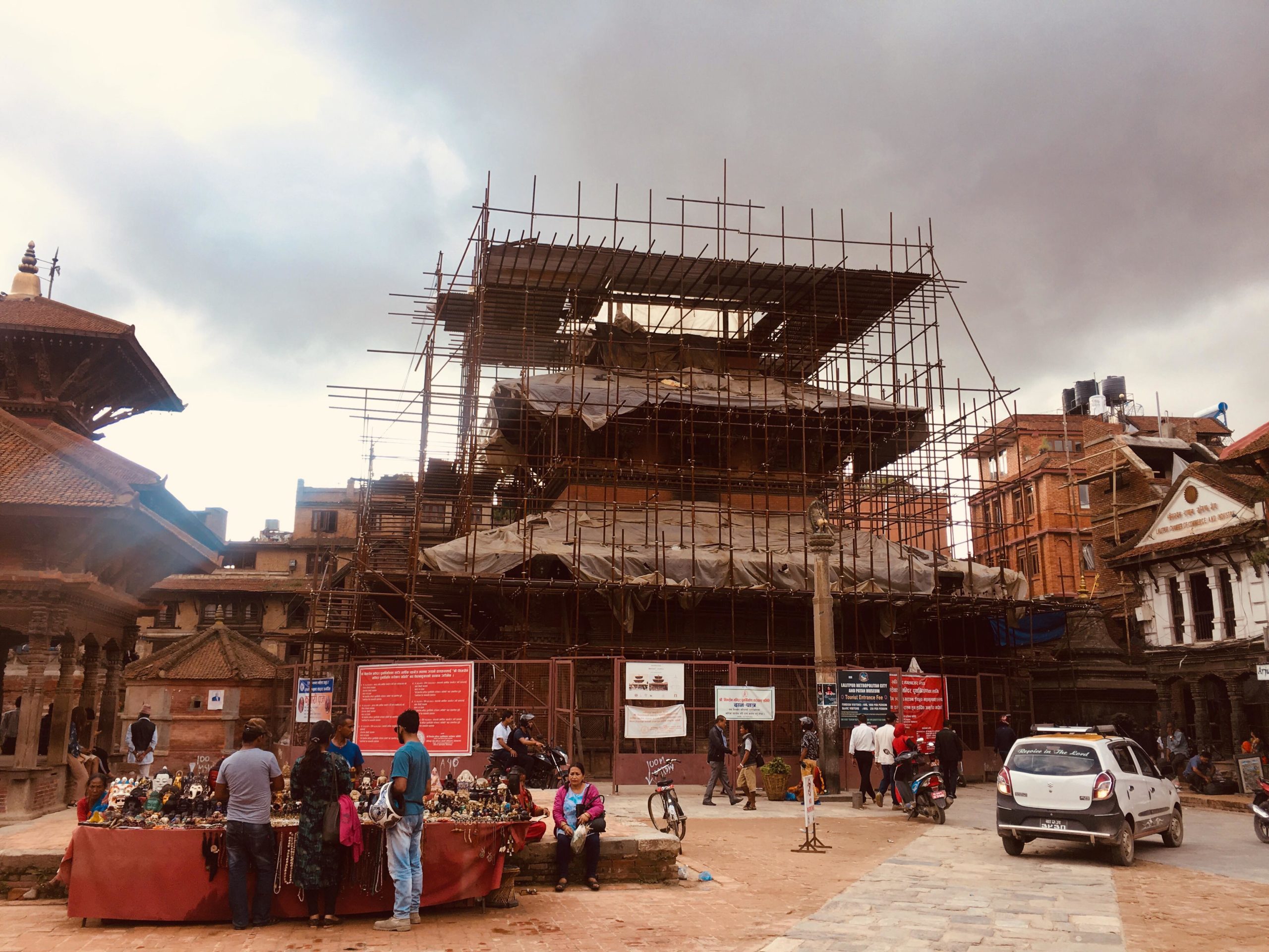 चन्दा उठाएर पुनःनिर्माण भइरहेको भीमसेन मन्दिर तिहारपछि सम्पन्न हुने