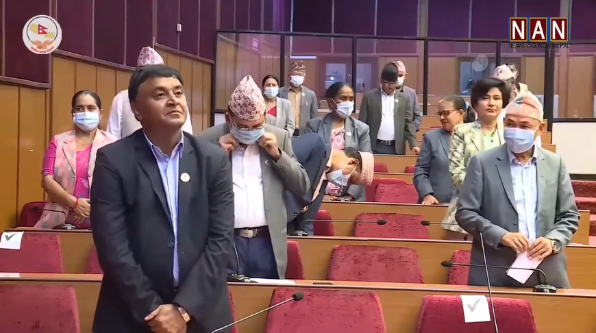 एमालेको अवरोधका बीच राष्ट्रिय सभामा विनियोजन विधेयक टेबुल