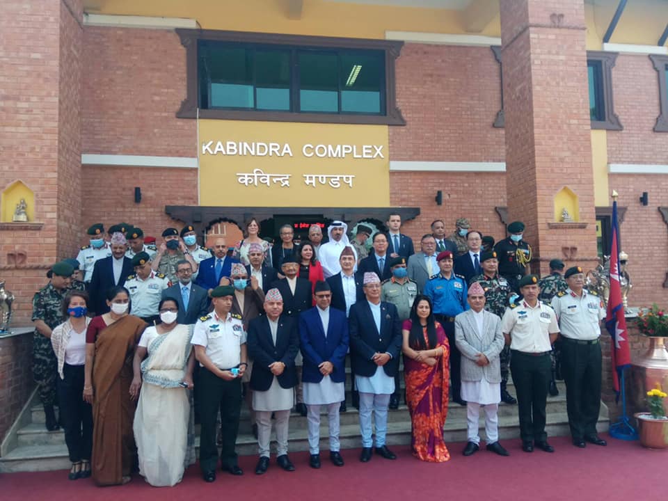 रक्षामन्त्रीद्वारा निर्माणाधीन राष्ट्रिय प्रतिरक्षा विश्वविद्यालयको निरीक्षण