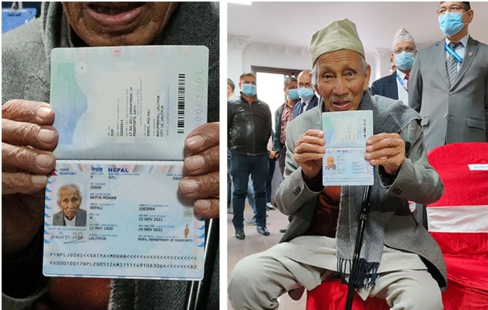 सत्यमोहन जोशीलाई पहिलो ई–पासपोर्ट