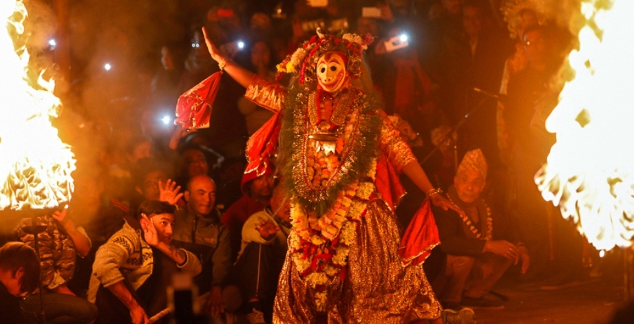 हिरयण्यकश्यपु वध मञ्चनसँगै कात्तिक नाच सम्पन्न