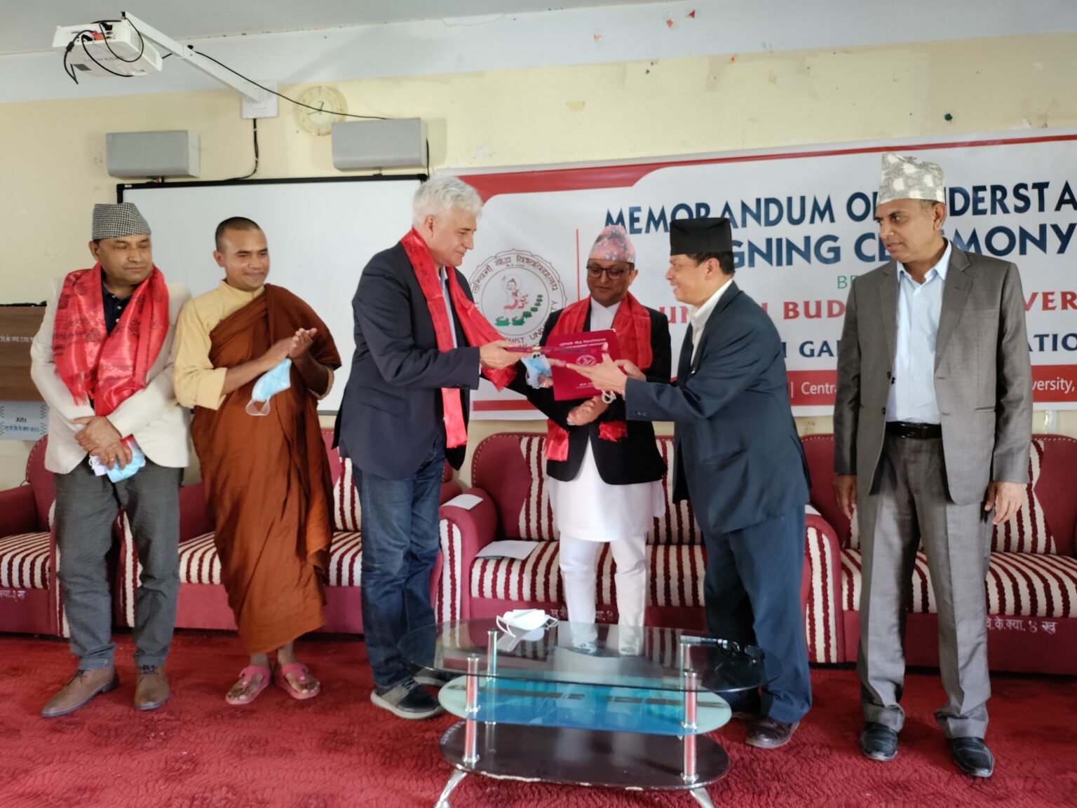 बौद्ध विश्वविद्यालय र लुम्बिनी फाउन्डेशनबीच सहकार्यको सम्झौता