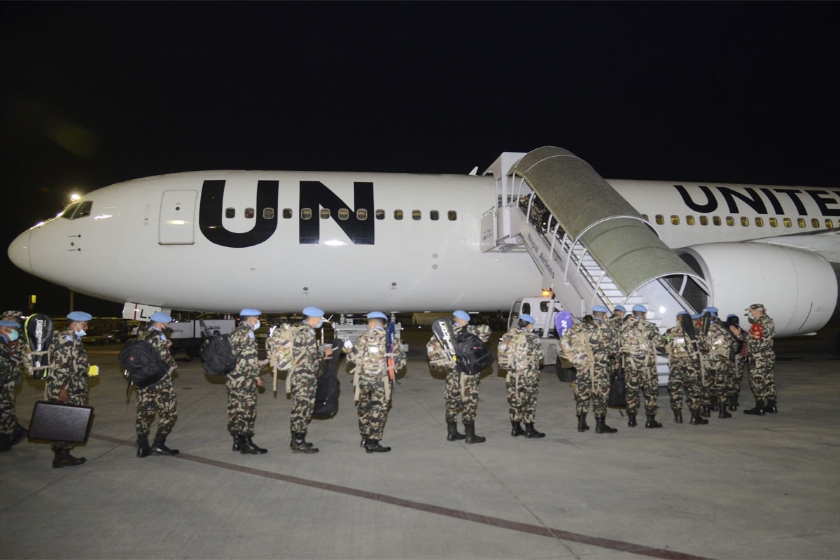 दक्षिण सुडानमा तैनाथ नेपाली शान्ति सैनिकको अदली–बदली