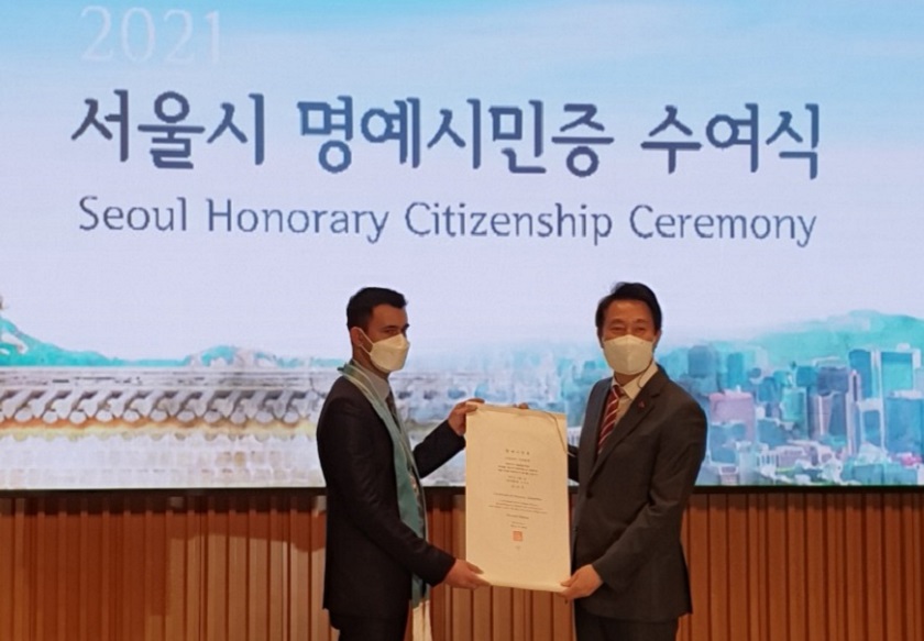 विराटनगरका शिवाकोटीलाई मानार्थ कोरियाली नागरिक सम्मान