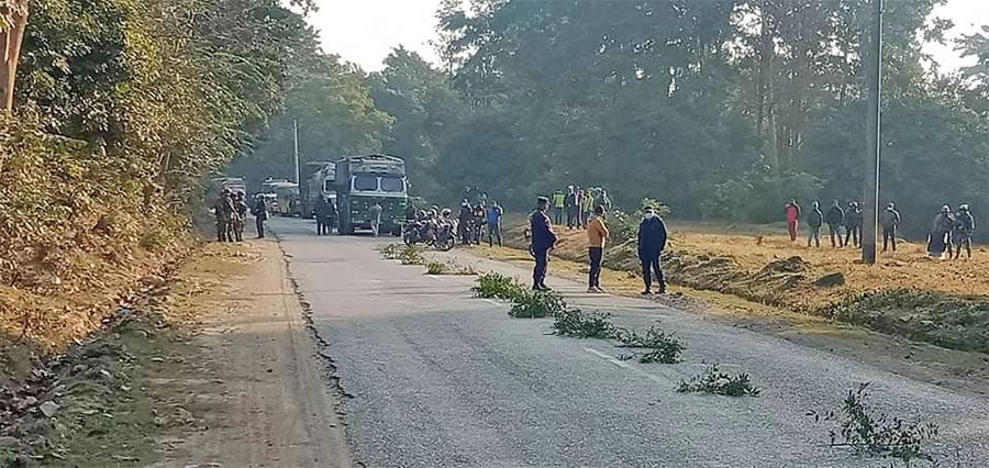 दाङको पूर्व–पश्चिम राजमार्ग अन्तर्गत लमहीमा शंकास्पद वस्तु फेला