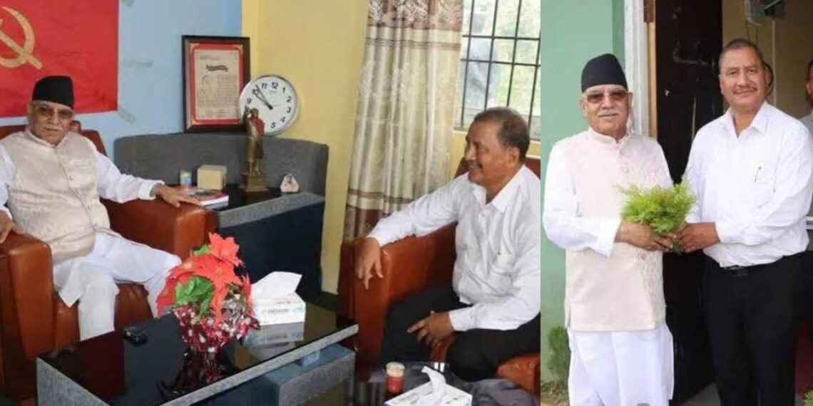 रन्थनिएर गएका प्रचण्डलाई विप्लवले खेत देखाएर पठाए