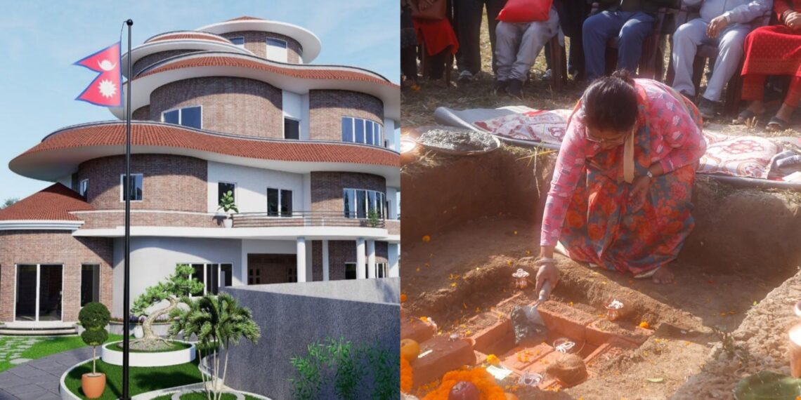 ‘ओली कुटी’ बन्न थाल्यो, राधिकाले गरिन् शिलान्यास