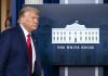epa08839590 US President Donald J. Trump walks to the podium to deliver brief remarks on the stock market and the Dow reaching 30,000 for the first time in history, at the White House in Washington, DC, USA, 24 November 2020.  EPA-EFE/KEVIN DIETSCH / POOL