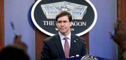 U.S. Defense Secretary Mark Esper speaks during a press briefing at Pentagon in Arlington, Virginia, U.S., December 20, 2019. REUTERS/Yuri Gripas