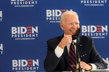 FILE PHOTO: Democratic U.S. presidential candidate and former Vice President Joe Biden speaks at a campaign event devoted to the reopening of the U.S. economy during the coronavirus disease (COVID-19) pandemic in Philadelphia, Pennsylvania, U.S., June 11, 2020.  REUTERS/Bastiaan Slabbers - RC267H90Y3SD/File Photo