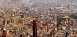 A general view of a Rohingya refugee camp after a fire burned down all the shelters in Cox's Bazar, Bangladesh, March 23, 2021. REUTERS/Ro Yassin Abdumonab NO RESALES. NO ARCHIVES