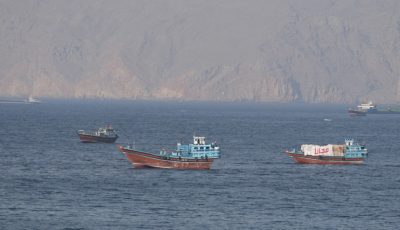 Ships and tankers in the Strait of Hormuz off the coast of Musandam, Oman, April 18, 2026. REUTERS