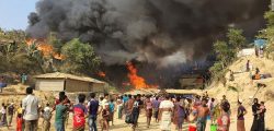 fire in Balukhali Rohingya Refugee camp - location balukhali.