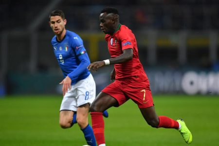 MILAN, ITALY - NOVEMBER 17: Bruma of Portugal runs off the ball during the UEFA Nations League A group three match between Italy and Portugal at Stadio Giuseppe Meazza on November 17, 2018 in Milan, Italy. (Photo by Valerio Pennicino/Getty Images)