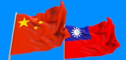 3d-rendering-flowing-china-taiwan-national-flags-with-clipping-path-isolated-blue-sky_25920-2296