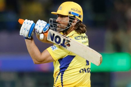 MS Dhoni of Chennai Superkings plays a shot during match 13 of the Indian Premier League season 17 (IPL 2024) between Delhi Capitals and Chennai Super Kings held at the Dr YS Rajasekhara Reddy ACA-VDCA Cricket Stadium, Visakhapatnam on the 31st March 2024.

Photo by Deepak Malik / Sportzpics for IPL