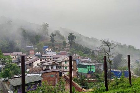 A view of the human settlement of Sadananda Municipality in Bhojpur, on Wednesday, July 24, 2019. Photo: THT