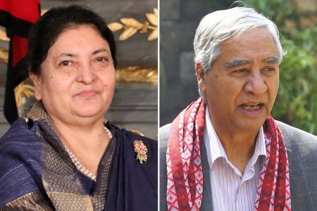 Bidhya-bhandari-and-sher-bahadur-Dauba