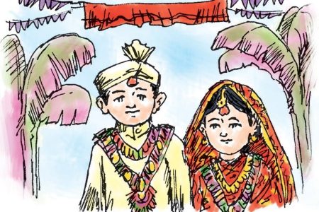 Child marriage. Illustration: Ratna Sagar Shrestha
