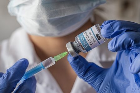 vial, covid-19, coronavirus vaccine ampoule, bottle for injection with syringe