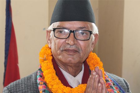 UML PP leader Dor Mani Paudel pose for a portrait after being appointed as Chief Minister of Province 4 in Hetauda, on Sunday. February 11, 2018. Photo: Prakash Dahal