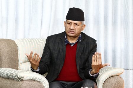 Interview with Foreign Minister Pradeep Gyawali at Pulchwok, lalitpur on Saturday, February 23, 2019. POST PHOTO: KESHAV THAPA