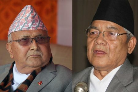 kp oli and bamdev gautam