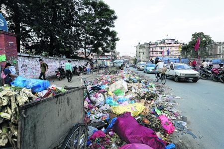 waste disposal has continued to remain unmanaged at Bhrikutimandap, Kathmandu on Saturday June 29, 2019
Photo: Prakash Shrestha/Nagarik/Republica