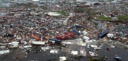HANDOUT PHOTO:  This image taken by video provided by  Brandon Clement of WxChasing / LSM  shows vast destruction of Hurricane Dorian in Abaco, Bahamas on Tuesday, Sept. 3, 2019. (Photo by Brandon Clement/LSM)