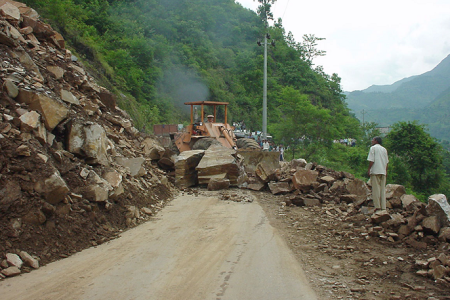 Landslide-in-Road