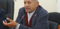 Minister for Foreign Affairs Pradeep Kumar Gyawali speaks at a meeting of the National Assembly’s National Concern and Coordination Committee to discuss the Millennium Challenge Corporation Compact Programme, in Singha Durbar, Kathmandu, on Thursday, December 26, 2019. Photo: RSS