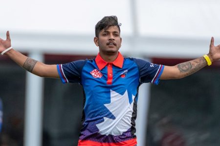 during match 12 of GT20 tournament,  between  Toronto Nationals and  Bramton Wolves played at the CAA centre in Brampton,  Ontario on 3rd August 2019.

Photo by: Pal Pillai /Focus Sports/ GT20