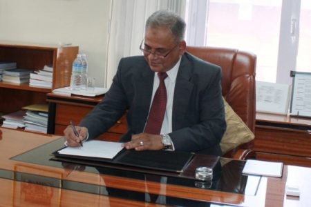 Pakistan's Amjad Hussain B Sial assumes the office of the South Asian Association for Regional Cooperation (SAARC) Secretary-General in Kathmandu, on Wednesday, March 1, 2017. Photo: SAARC Secretariat