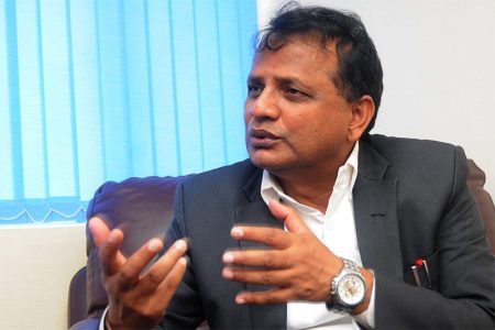 Interview with Chief Minister of Province 2 Lalbabu Raut, in Kathmandu, on  Photo: Balkrishna Thapa Chhetri/THT