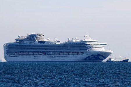 Cruise ship Diamond Princess is seen anchored off the Yokohama Port, after ten people on the cruise liner have tested positive for coronavirus in Yokohama, south of Tokyo, Japan February 5, 2020. REUTERS/Kim Kyung-Hoon