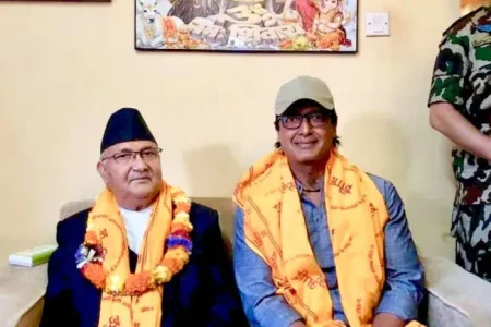 Rajesh-Hamal-with-PM-KP-Oli